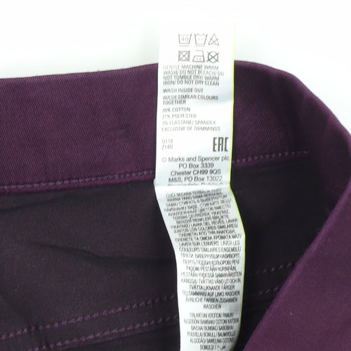 Marks and Spencer Women's Purple Jeggings - Size 6