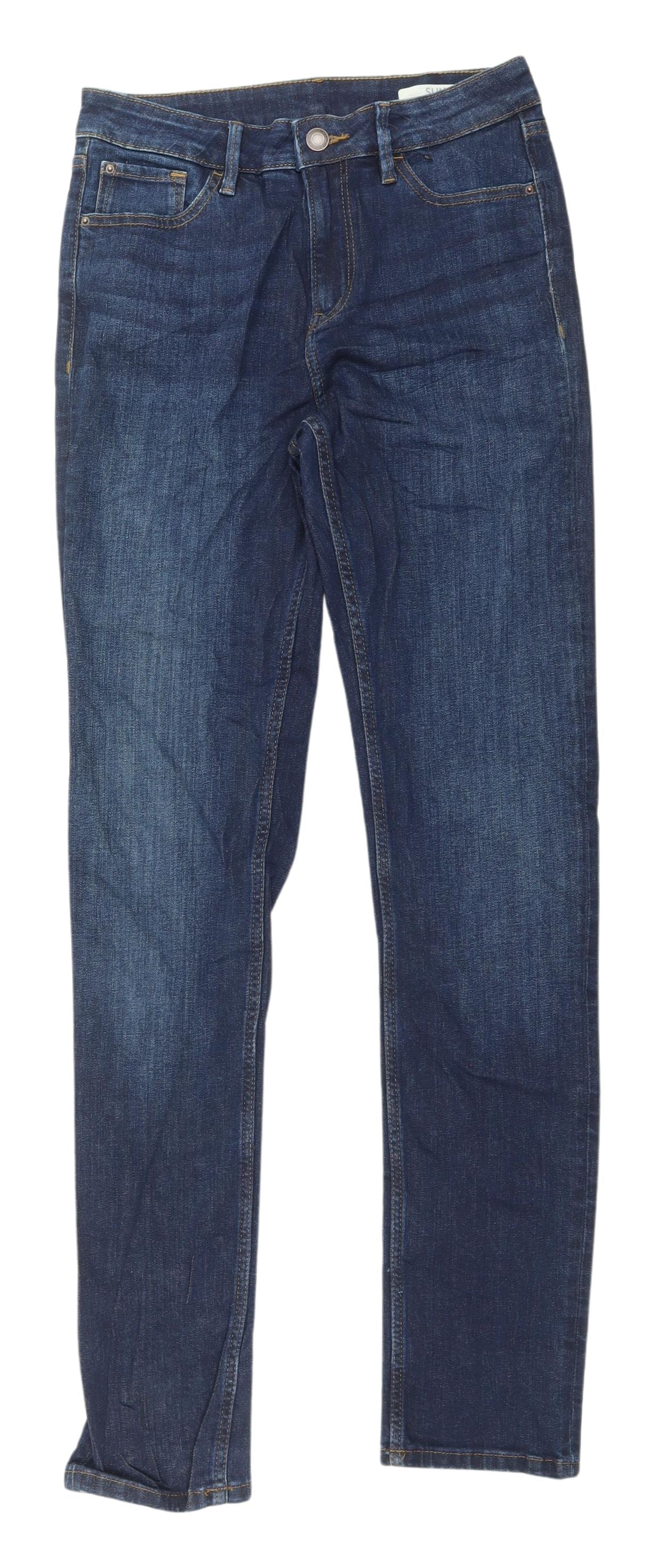 Marks and Spencer Women's Blue Slim Straight Jeans