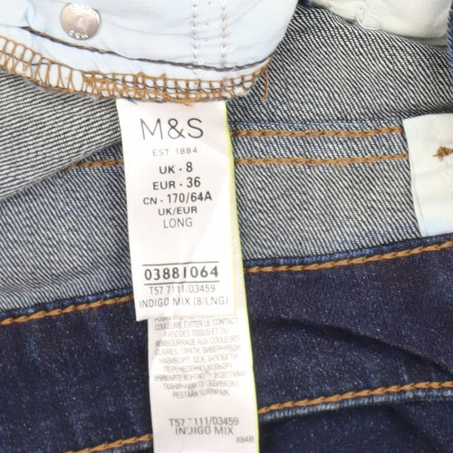 Marks and Spencer Women's Blue Slim Straight Jeans