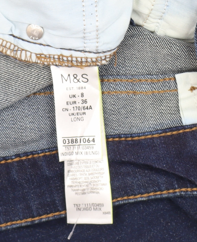 Marks and Spencer Women's Blue Slim Straight Jeans