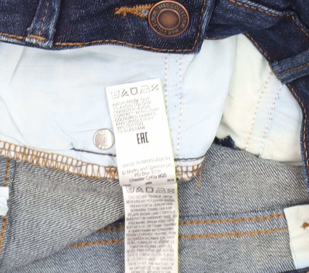 Marks and Spencer Women's Blue Slim Straight Jeans
