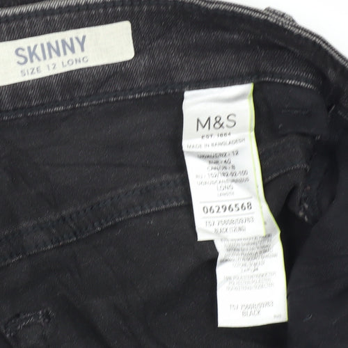 Marks and Spencer Women's Black Skinny Jeans Size 12