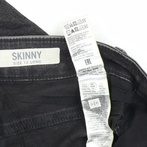 Marks and Spencer Women's Black Skinny Jeans Size 12