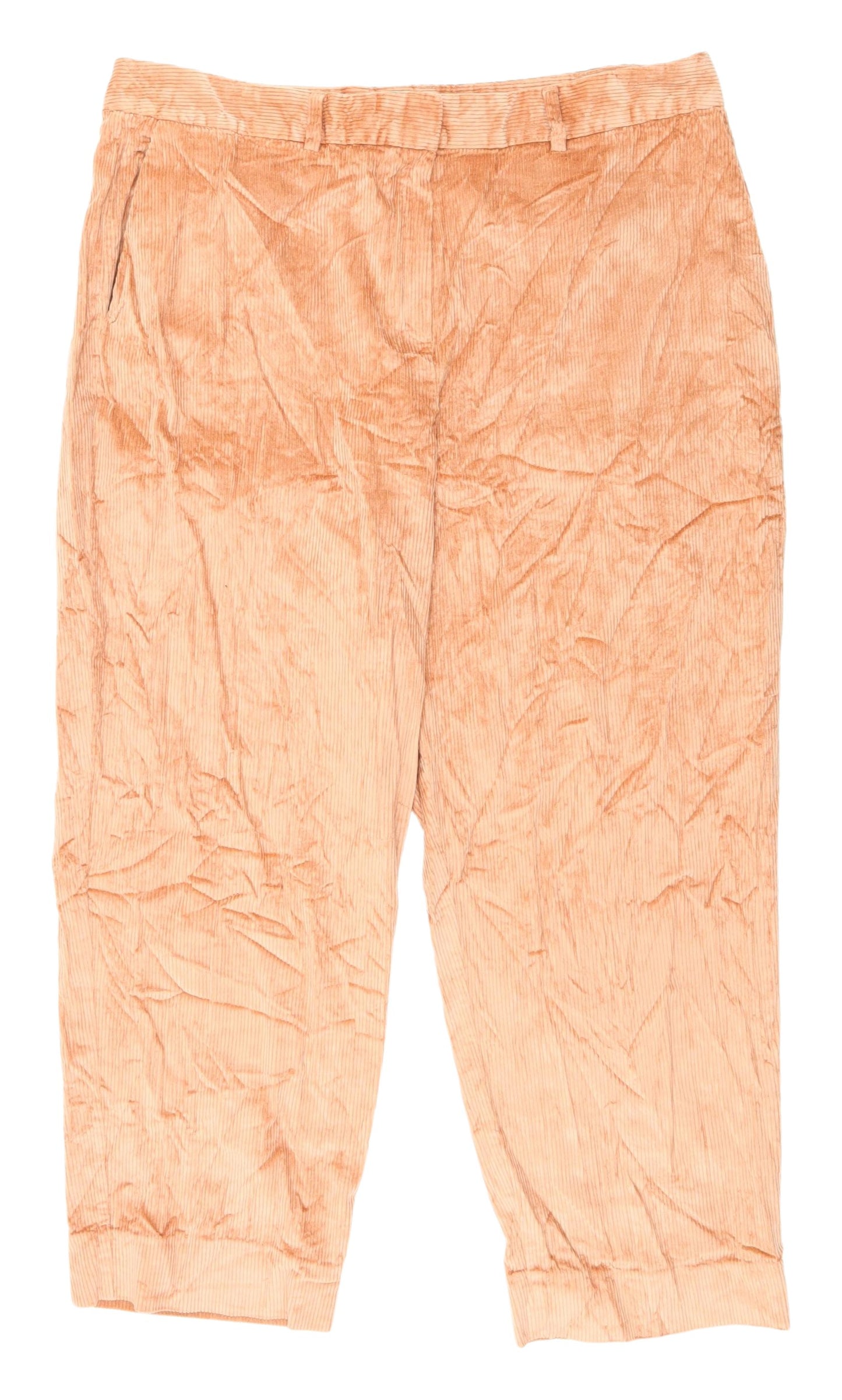 Marks and Spencer Women's Beige Cropped Corduroy Trousers