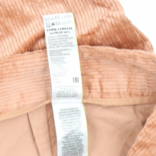 Marks and Spencer Women's Beige Cropped Corduroy Trousers