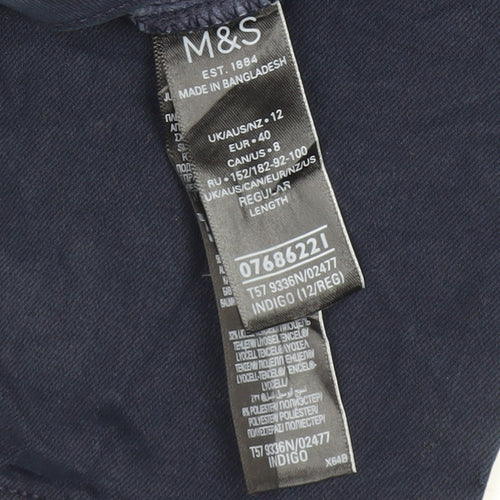 Marks & Spencer Women's Blue Straight Jeans Size 12