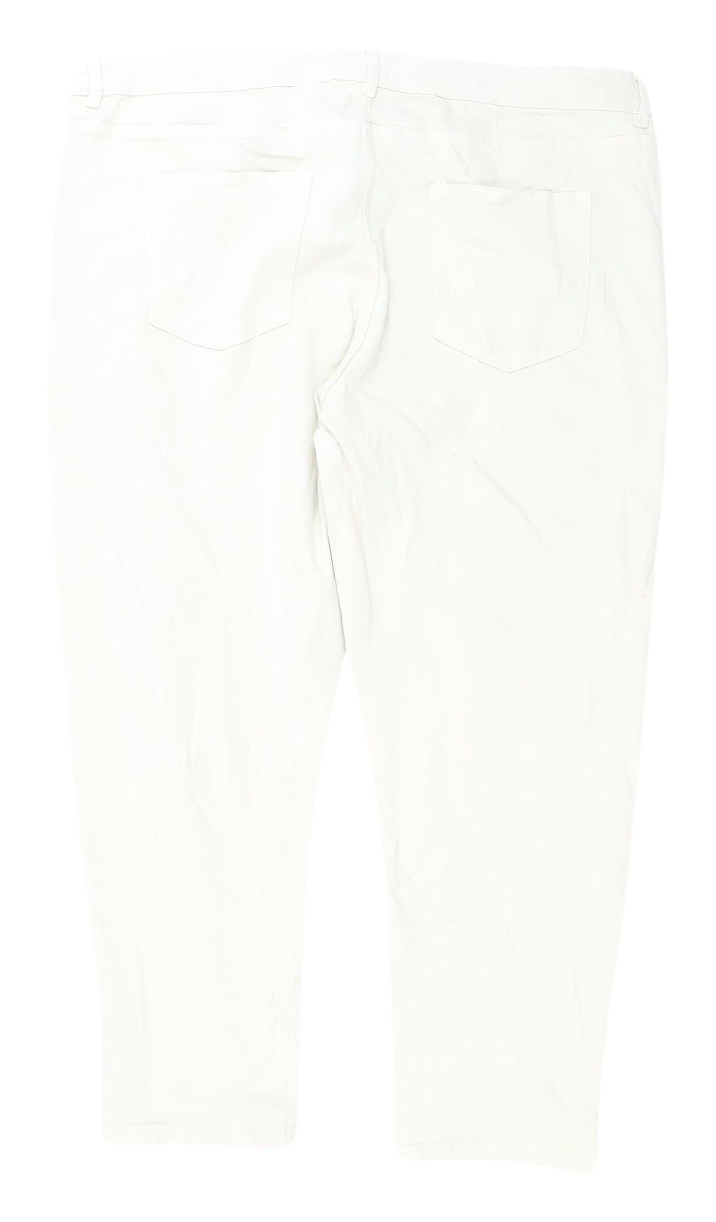 Marks and Spencer Women White Relaxed Jeans Size 20