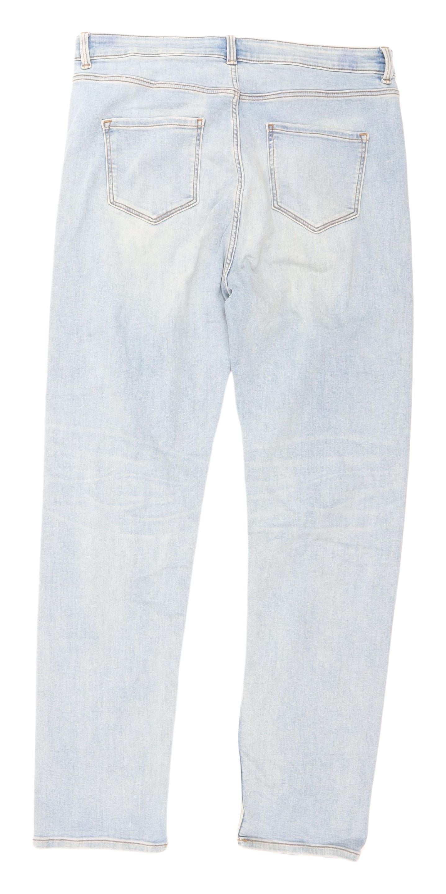 Marks and Spencer Women's Light Blue Straight Jeans Size 16