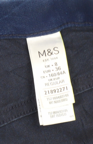 Marks and Spencer Women's Blue Jeggings Size 8 Regular Fit