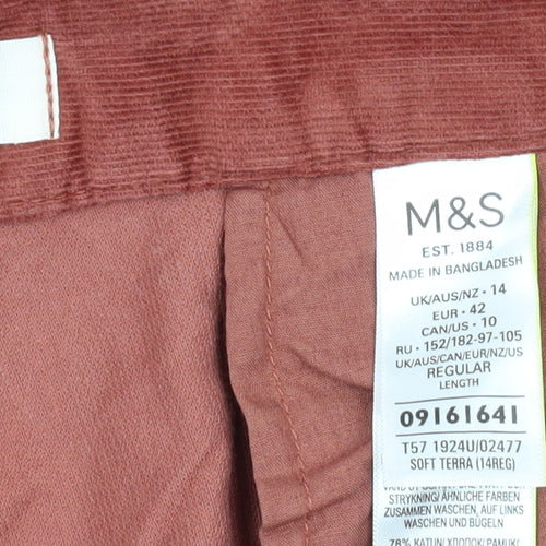 Marks and Spencer Women’s Brown Corduroy Trousers