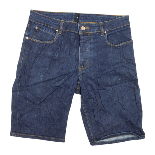 ASOS Men's Blue Bermuda Denim Shorts, Size 32, Casual Wear