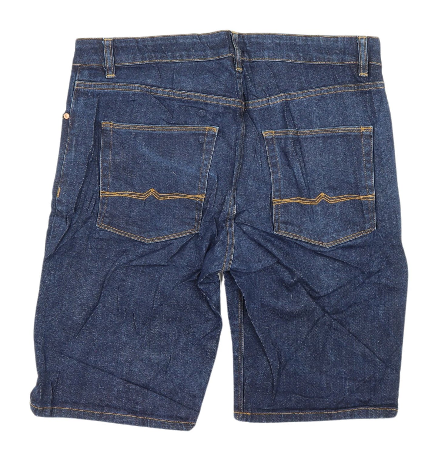 ASOS Men's Blue Bermuda Denim Shorts, Size 32, Casual Wear