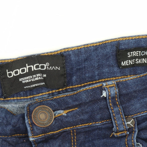 Boohoo Man Blue Skinny Stretch Jeans Men’s 32 in