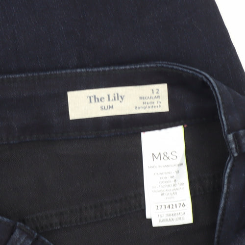 Marks and Spencer Women's Slim Jeans Blue/Black Size 12