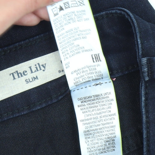 Marks and Spencer Women's Slim Jeans Blue/Black Size 12