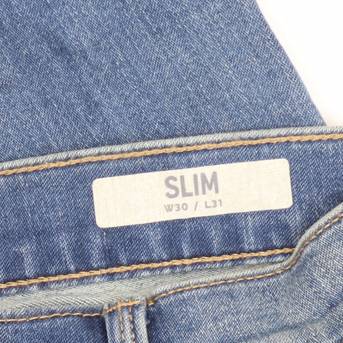 Marks and Spencer Men's Slim Blue Jeans, Size 31