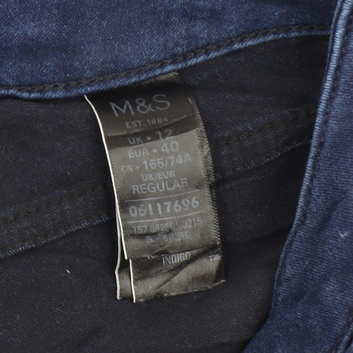 Marks and Spencer Women's Blue Straight Jeans Size 12