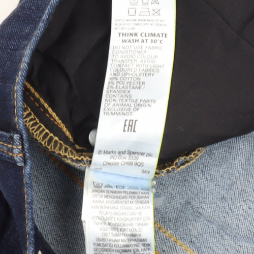 Marks and Spencer Men's Slim Fit Blue Jeans, Size 30