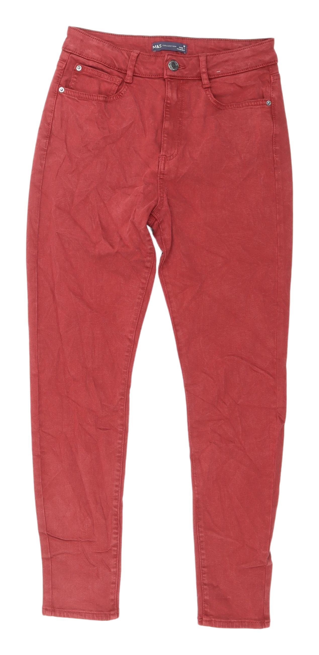 Marks and Spencer Red Skinny Jeans - Size 10