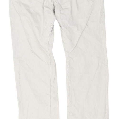 Marks and Spencer Men's Ivory Straight Jeans 30W 33L