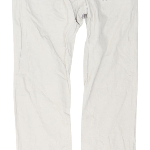 Marks and Spencer Men's Ivory Straight Jeans 30W 33L