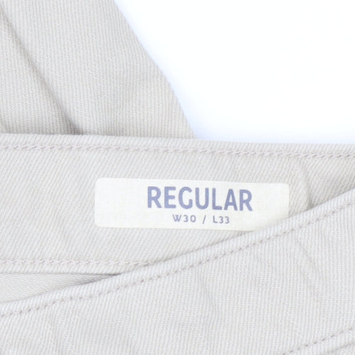 Marks and Spencer Men's Ivory Straight Jeans 30W 33L