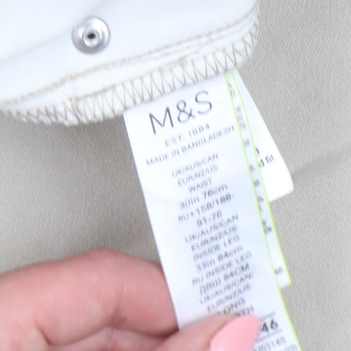 Marks and Spencer Men's Ivory Straight Jeans 30W 33L