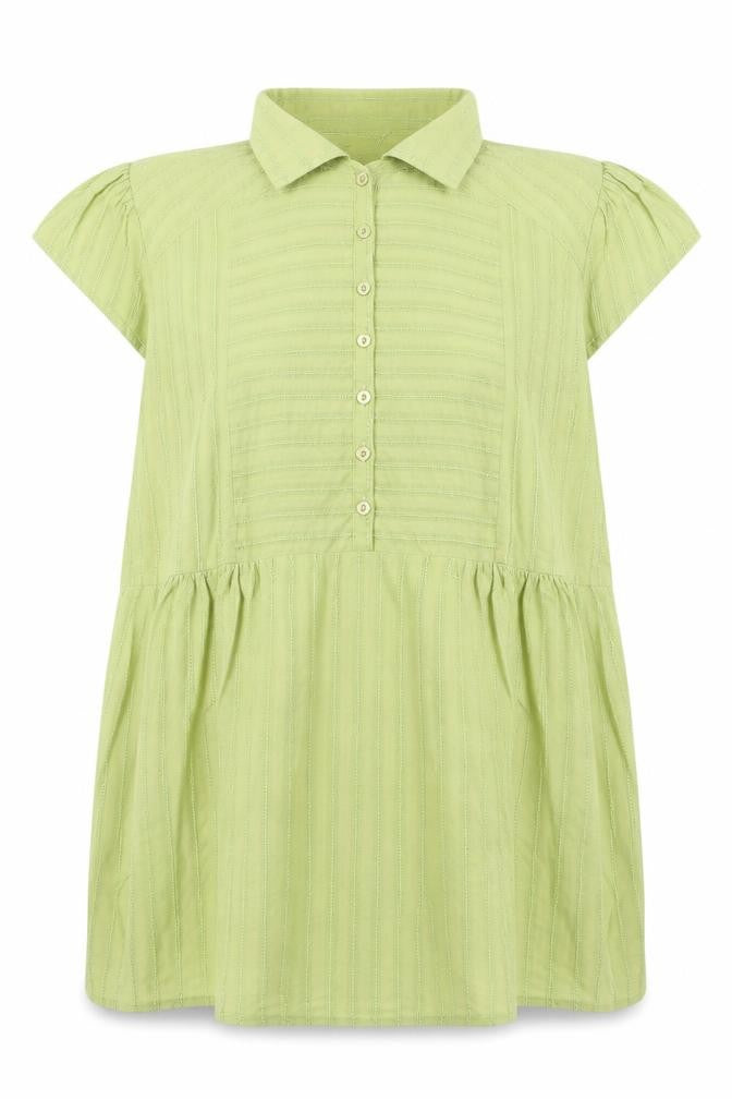 Front view of Marks & Spencer Women's Green Blouse, size 16