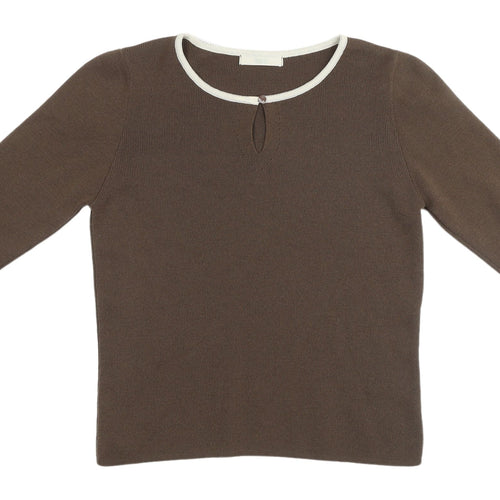 Marks & Spencer Women's Brown Cotton Jumper, Size 12