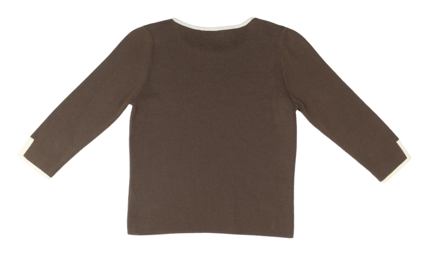 Marks & Spencer Women's Brown Cotton Jumper, Size 12