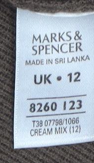 Marks & Spencer Women's Brown Cotton Jumper, Size 12