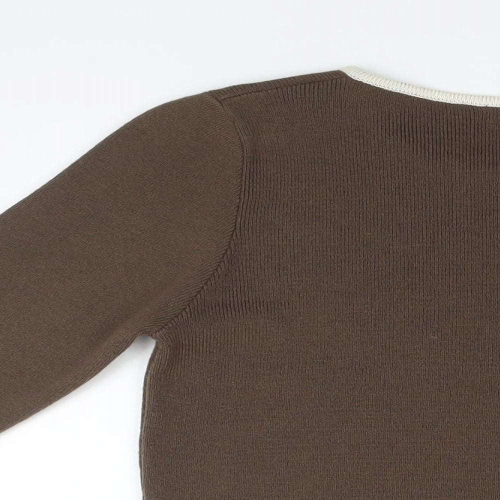 Marks & Spencer Women's Brown Cotton Jumper, Size 12