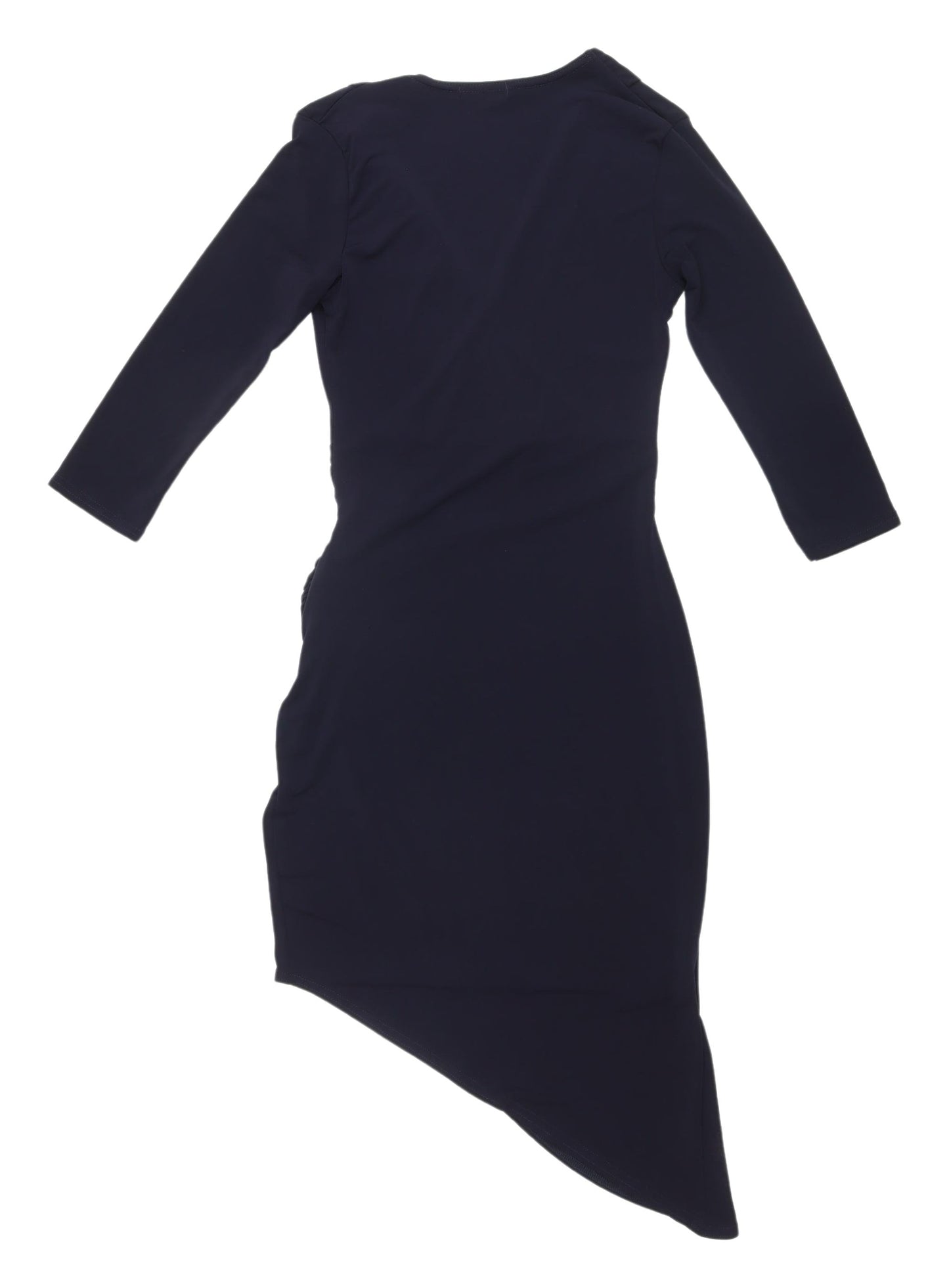 Boohoo Women's Black Asymmetric Wrap Dress Size 8