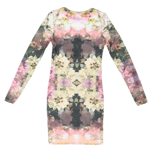 Topshop Floral Bodycon Dress Multicoloured UK 6