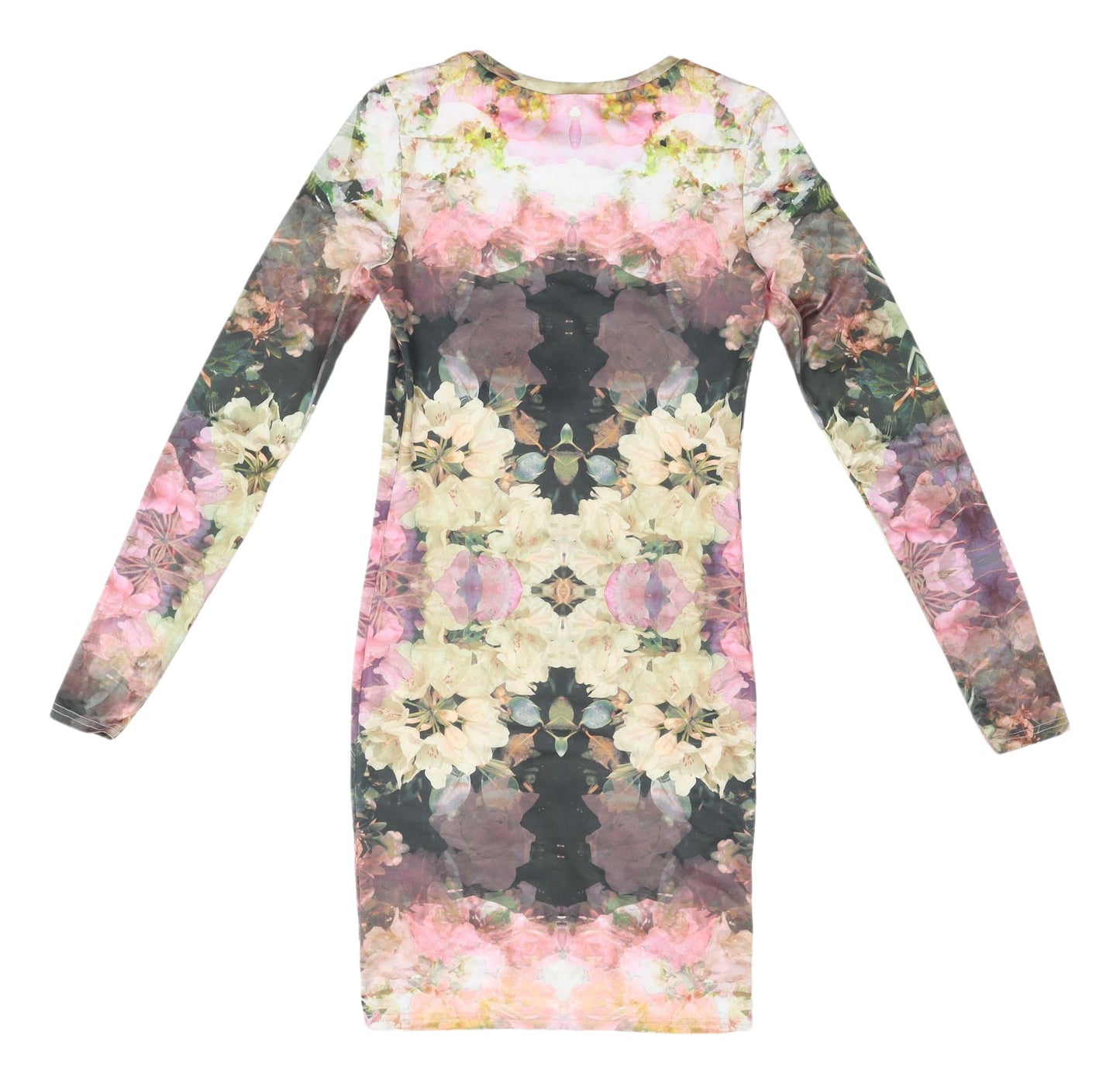 Topshop Floral Bodycon Dress Multicoloured UK 6