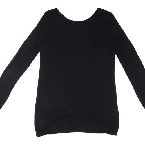 Next Women's Black Cotton Pullover Jumper, Size 8