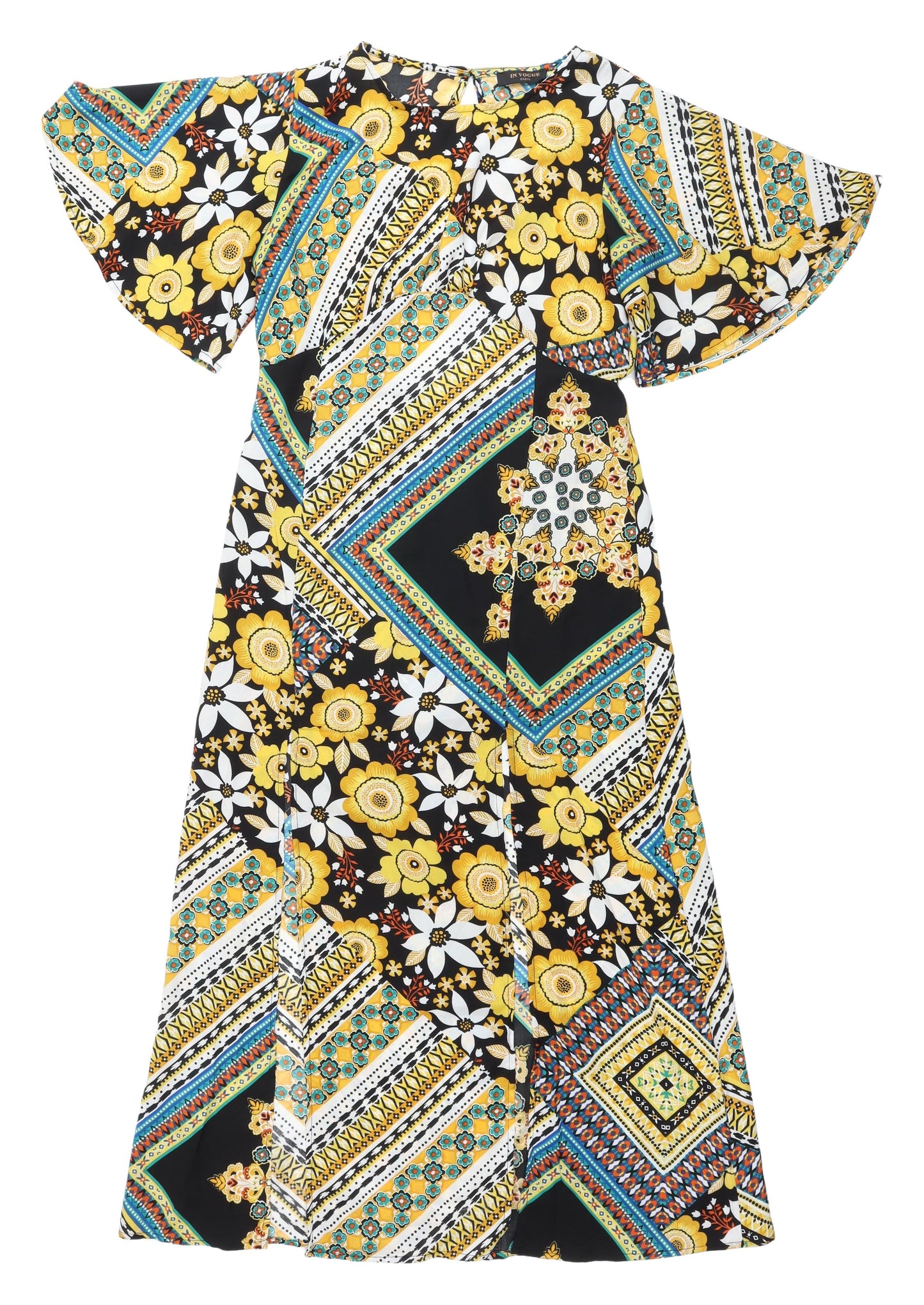 In Vogue Paris Women's Multicoloured A-Line Dress M