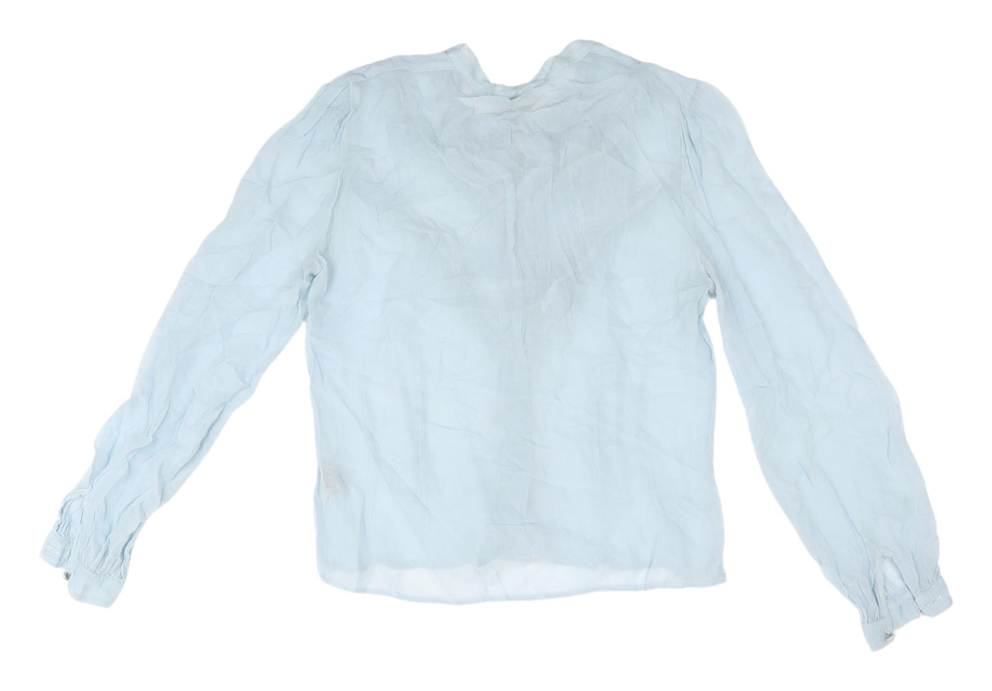 Ghost London Women's Blue Ruffle Blouse M