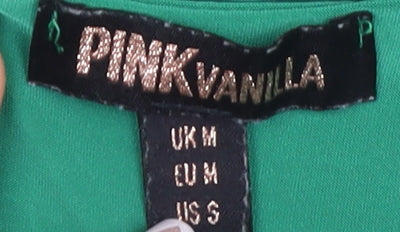 Pink Vanilla Women's Green Square Neck Blouse M