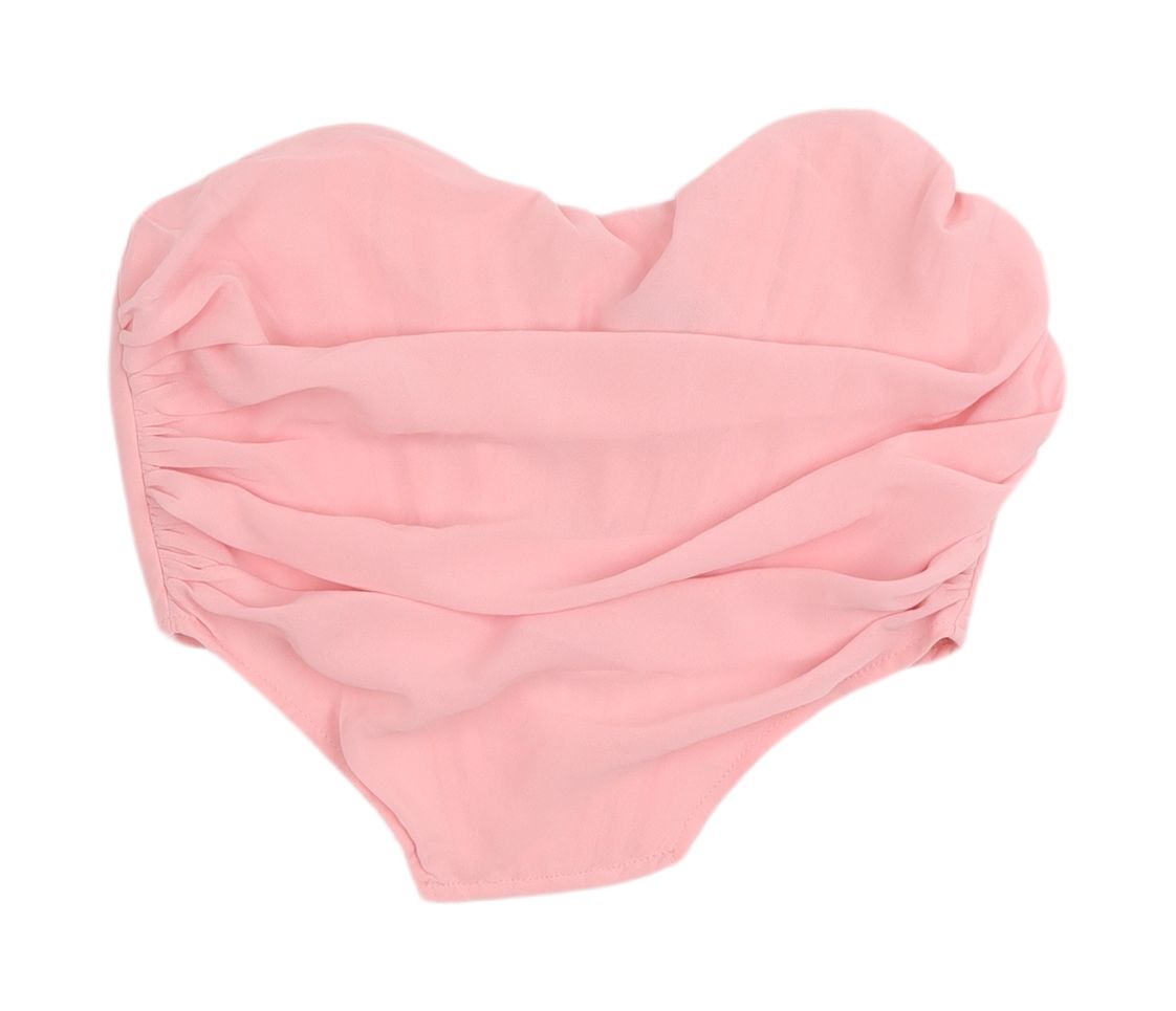 PrettyLittleThing Pink Strapless Top for Women Size 8
