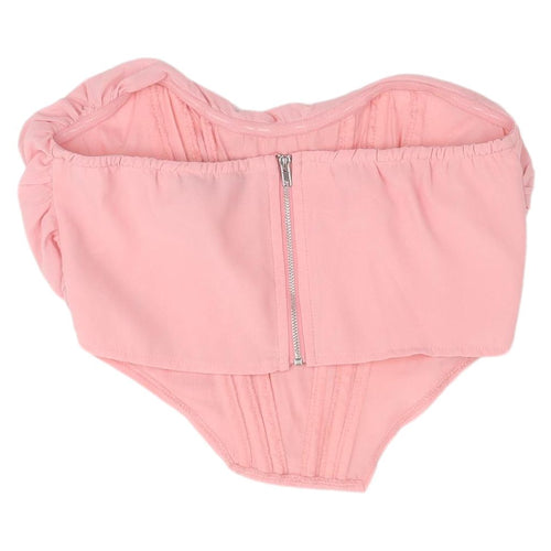 PrettyLittleThing Pink Strapless Top for Women Size 8
