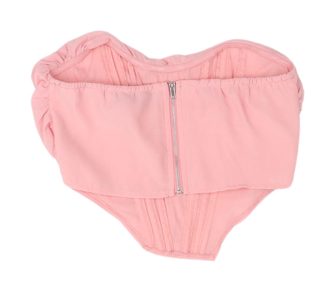 PrettyLittleThing Pink Strapless Top for Women Size 8