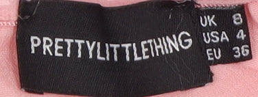 PrettyLittleThing Pink Strapless Top for Women Size 8