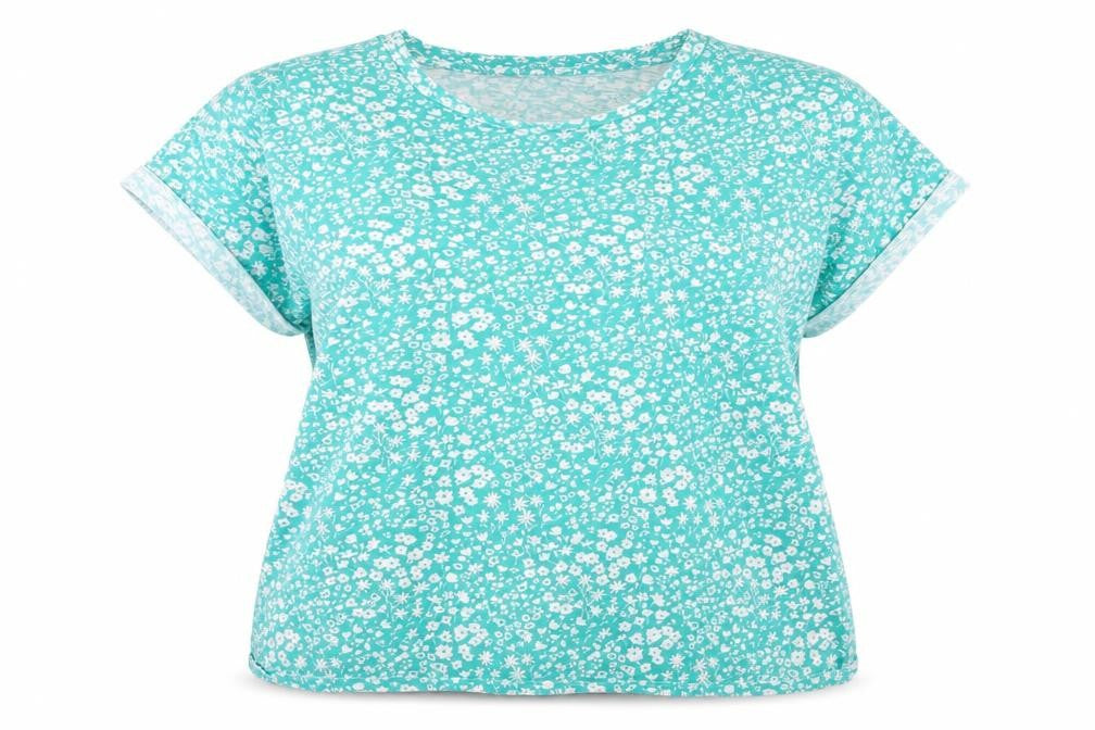 Marks and Spencer Women's Green Floral T-Shirt