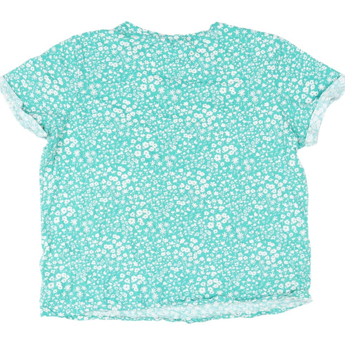 Marks and Spencer Women's Green Floral T-Shirt