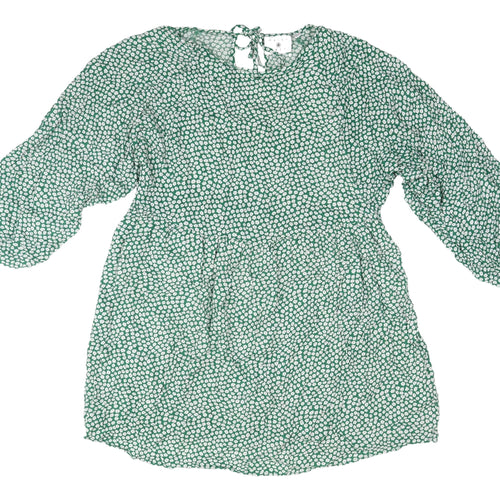 Daisy Street Green Floral Shift Dress, UK 10, New