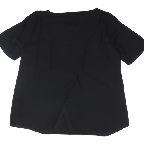 Label Be Women's Black Blouse - Size 14, Casual Essential