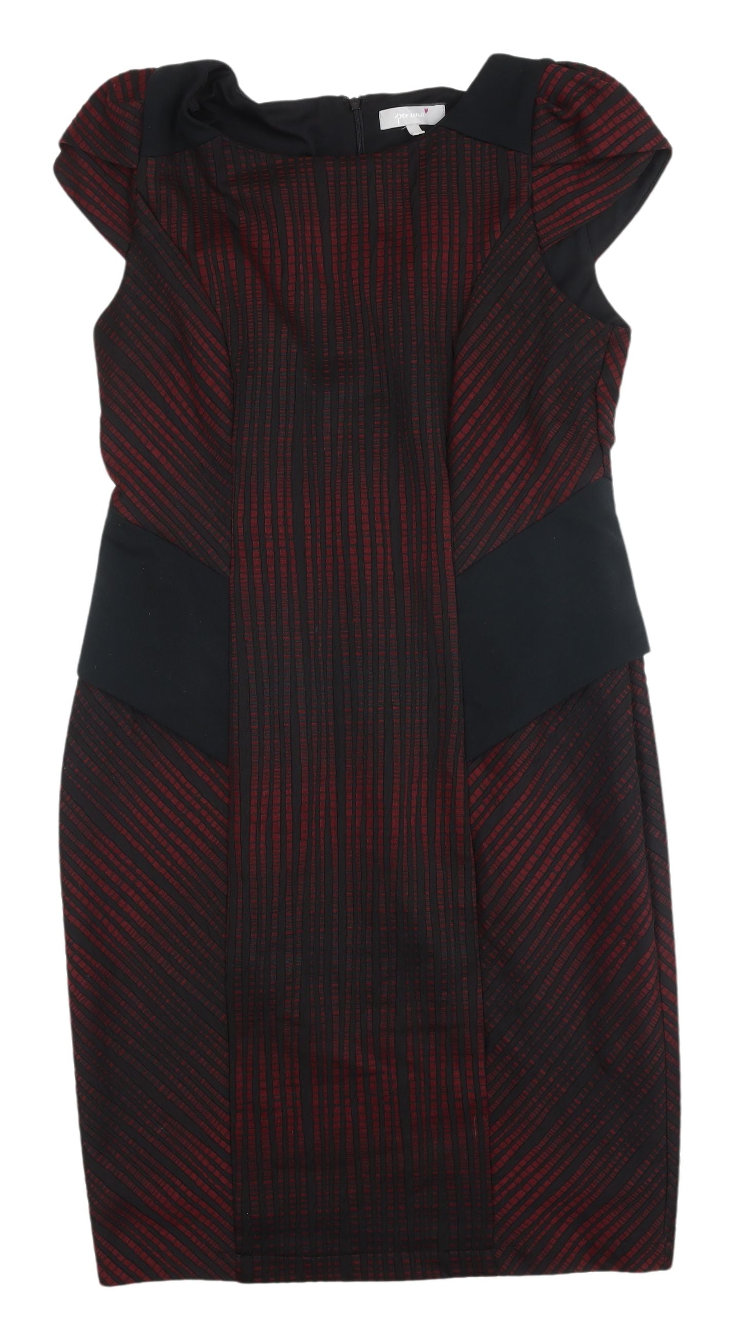 Per Una Women’s Black Striped Pencil Dress Size 14