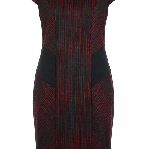 Per Una Women’s Black Striped Pencil Dress Size 14