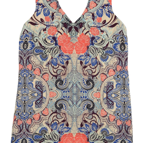 New Look Women's Multicoloured Floral Blouse Size 10